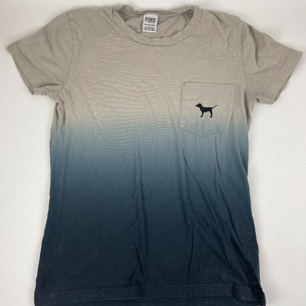 Pink Victorias Secret Tshirt Womens XS Gray Blue Ombre